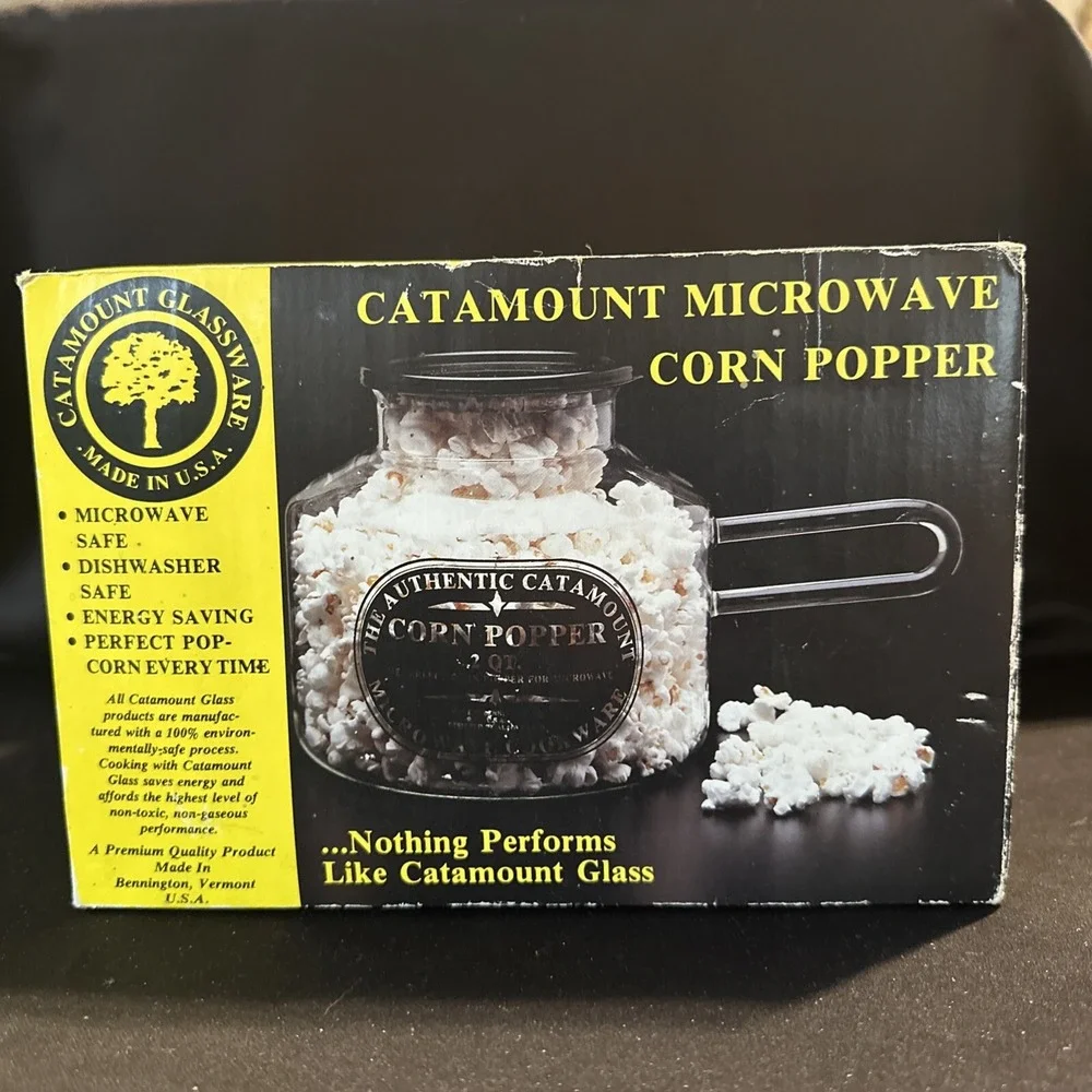 Vintage The Authentic Catamount Corn Popper 2 QT  Microwave With User‎ Guide